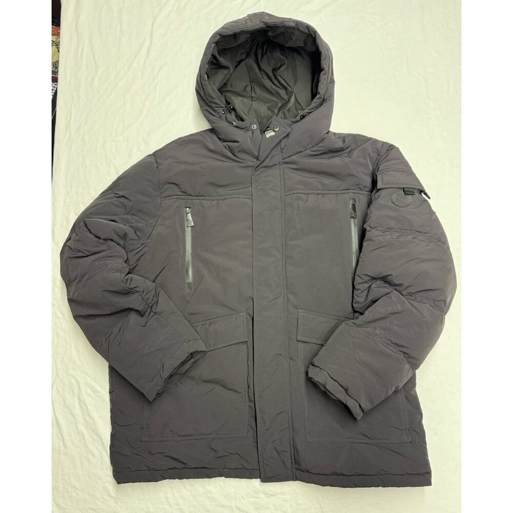 Noize Men's XXL Casper Midweight Hooded Puffer Jacket Black Winter Ski Jacket